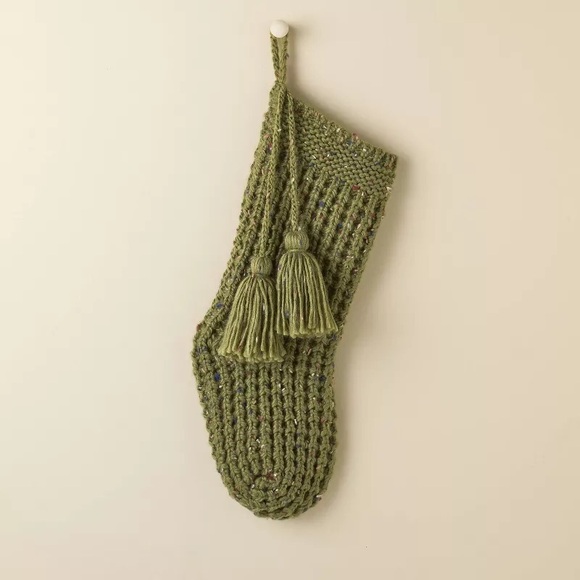 Confetti Fleck Waffle Knit Christmas Stocking Sage - Hearth & Hand Magnolia - Picture 1 of 3